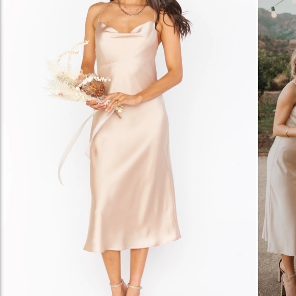 Show Me Your Mumu Verona Cowl Midi Bridesmaid Dress - Picture 2 of 7